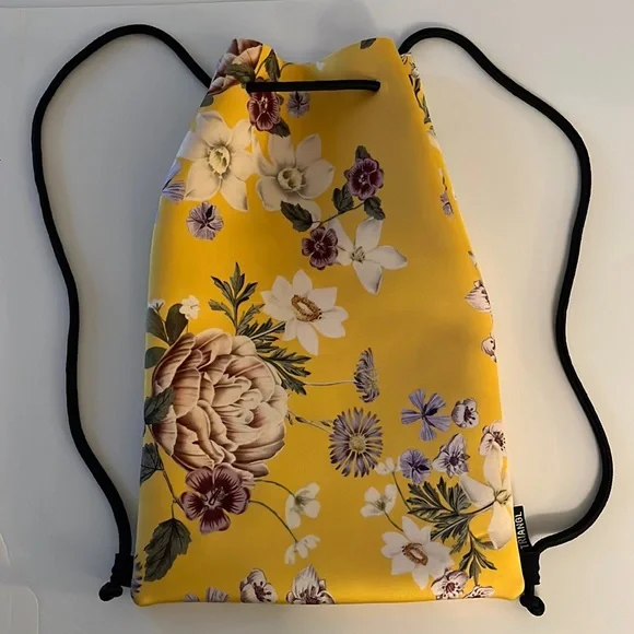 Triangl Yellow Floral Neoprene Backpack MIMA CANARY CRUSH Neoprene Crop Bikini Set – Triangl main image 3